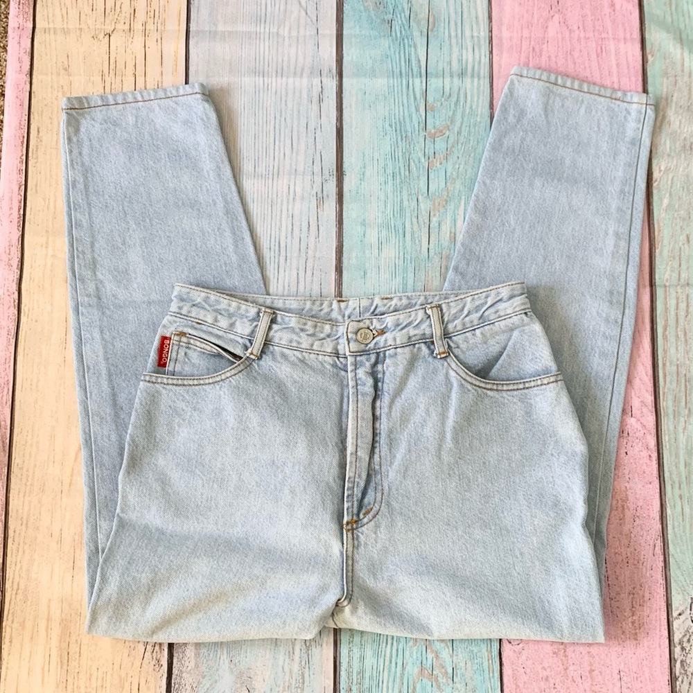 Vintage Bongo high rise high waist casual denim mom jeans